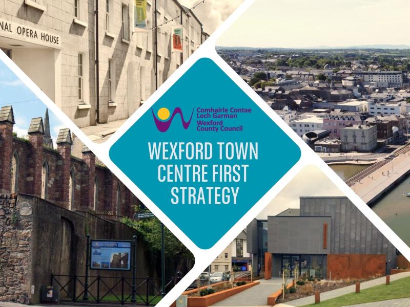 Images of well known wexford places, national opera house, arts centre, wexford quay, selskar abbey